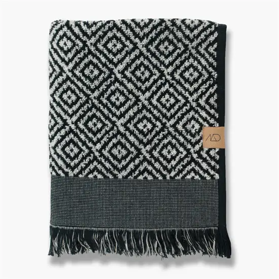 Mette Ditmer - MAROKKO gæstehåndklæde, 2-pak, sort/hvid