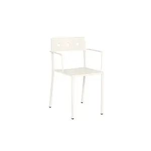 HAY - Balcony armchair - havestol med armlæn - Chalk beige - hvid