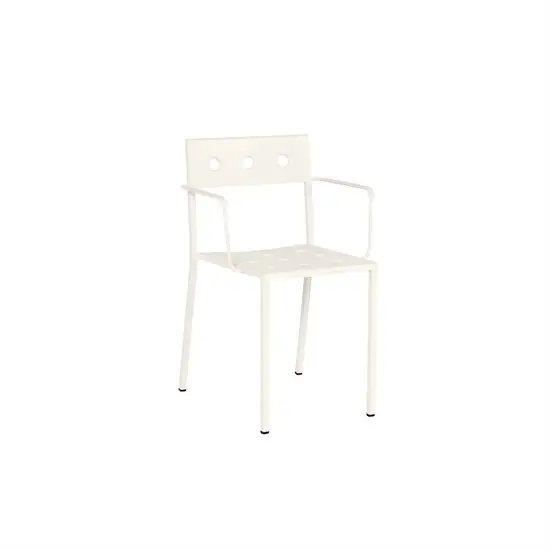 HAY - Balcony armchair - havestol med armlæn - Chalk beige - hvid