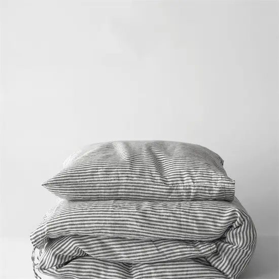 Tell Me More - Duvet cover linen 150x200 - grey/white