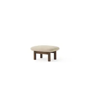 Audo Copenhagen - Brasilia Ottoman, Solid Dark Stained Oak Base, PC0T