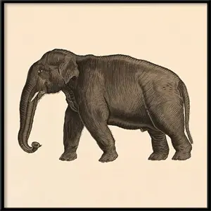 The Dybdahl -  Plakat - Elephant, Mini Print - 15x15 cm