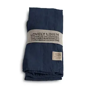 Lovely Linen - Stofserviet, Midnight Blue