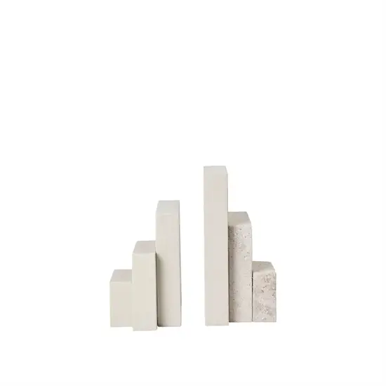 Kristina Dam - Bookend Sculpture - Sandsten/marmor - Light Grey