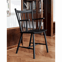 HAY - J42 FDB Stol - Solid Beech - Black