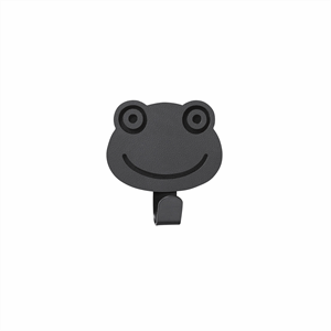 LindDNA - Kids Hook "Frog" - 7,5x5,8 cm - Nupo Anthracite