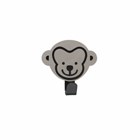 LindDNA - Kids Hook "Monkey" - 9x6,5 cm - Nupo Light Grey