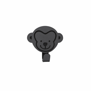 LindDNA - Kids Hook "Monkey" - 9x6,5 cm - Nupo Anthracite