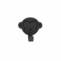 LindDNA - Kids Hook "Monkey" - 9x6,5 cm - Nupo Black