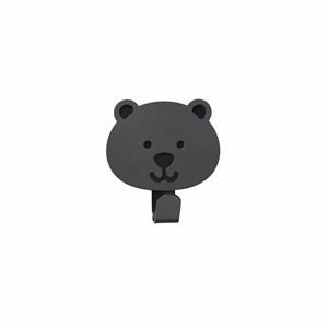 LindDNA - Kids Hook "Bear" - 7,5x6 cm - Nupo anthracite