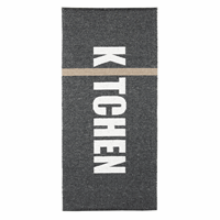 Horredsmattan Plastiktæppe (70 x 150) - "Kitchen" (sort)