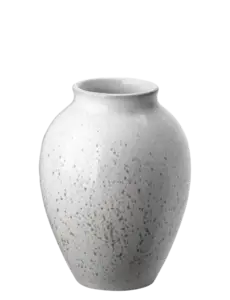 Knabstrup Keramik - vase H 12.5 cm white / grey