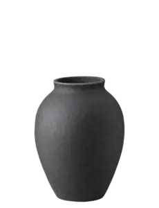 Knabstrup Keramik - vase H 12.5 cm black