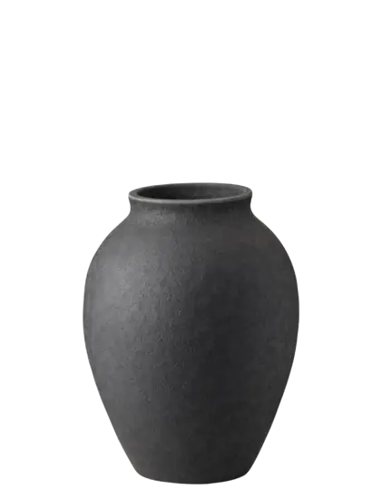 Knabstrup Keramik - vase H 12.5 cm black