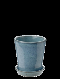Knabstrup Keramik - urtepotteskjuler Ø 10.5 cm dusty blue