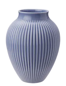 Knabstrup Keramik - vase H 27 cm ripple lavender