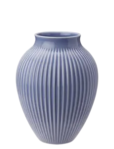 Knabstrup Keramik - vase H 20 cm ripple lavender