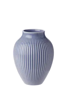 Knabstrup Keramik - vase H 12.5 cm ripple lavender