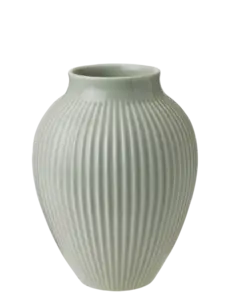Knabstrup Keramik - vase H 20 cm ripple mint