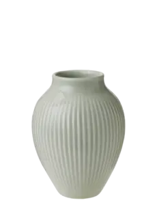 Knabstrup Keramik - vase H 12.5 cm ripple mint