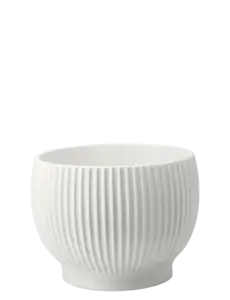 Knabstrup Keramik - urtepotteskjuler Ø 16 cm ripple white