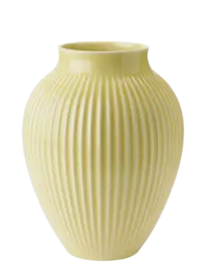 Knabstrup Keramik - vase H 27 cm ripple yellow