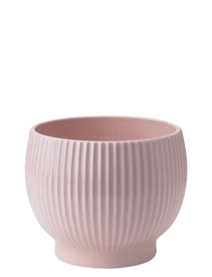 Knabstrup Keramik - urtepotteskjuler Ø 16 cm ripple rose