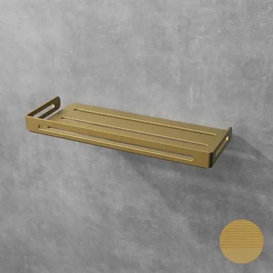 Alufit - Sæbehylde til badeværelse - Messing - 32,5 x 14,5 cm