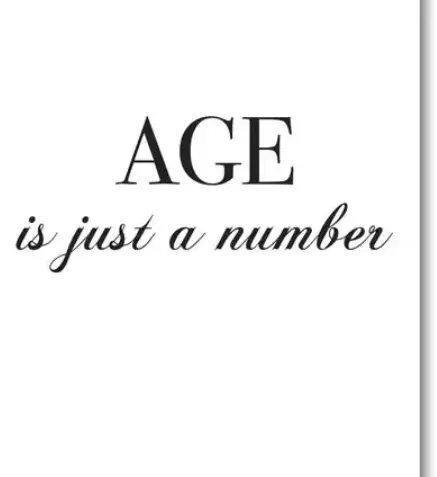 Bahne - Kort 21x15 cm - Age is just a number - Alder er kun et tal