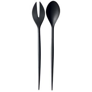 Image of Normann Copenhagen salatbestik - Krenit salatbestik i sort