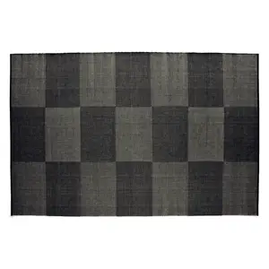 HAY - Tæppe Check Rug - Black L/ Sort - 200 x 300 cm