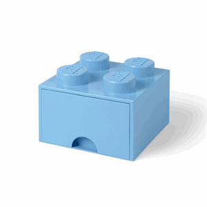 Image of Lego - Brick Drawer 4 - Skuffe/Opbevaringsbox - Lyseblå