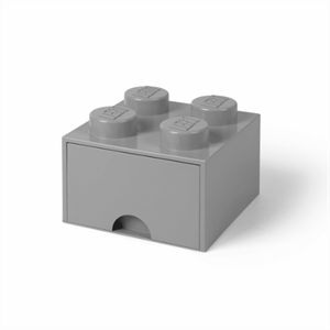 Image of Lego - Brick Drawer 4 - Skuffe/Opbevaringsbox - Medium Stone Grey