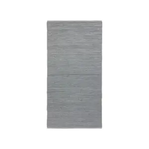 Rug Solid - Bomuldstæppe, light grey - 60x90 cm.