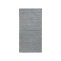 Rug Solid - Bomuldstæppe, light grey - 75x300 cm.