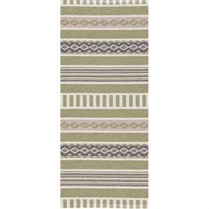 Image of Horredsmattan tæppe - Linne i Olive/pink 70x140