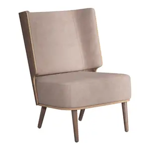 NovoForm - Lounge Chair - Serena - Dusty Rose og Mørk Eg