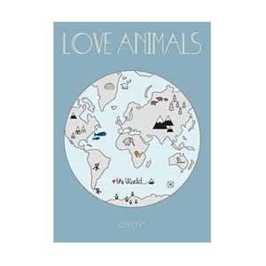 Image of OYOY - Plakat - Love Animals - 50 x 70 cm