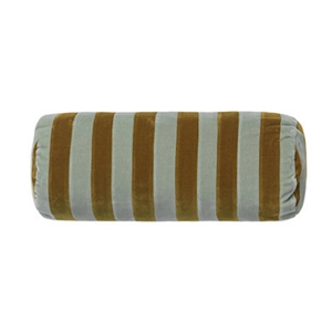 Christina Lundsteen - Bolster Stripe velourpude - Golden Olive/Sage 