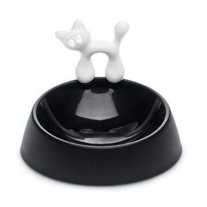 Image of Koziol - Madskål til katte - MIAOU pet food bowl i sort