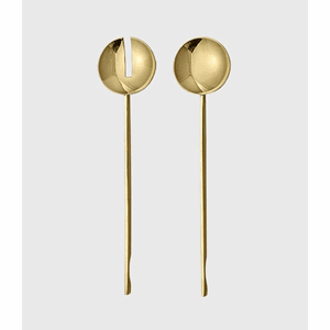 Image of AYTM - "Manu" Salatbestik (Sæt af 2) - Brass