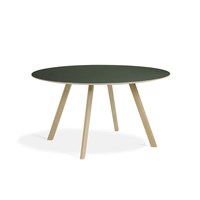 HAY - CPH25, round table - 140 cm - Grøn linoleum og ben i eg (vandbaseret lak)