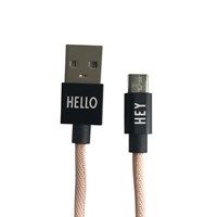 Design Letters - Oplader kabel - Micro USB - Nude