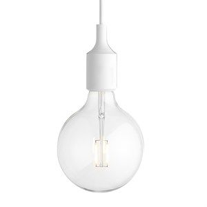 Image of Muuto - E27 Pendant lampe (med LED pære) - Hvid