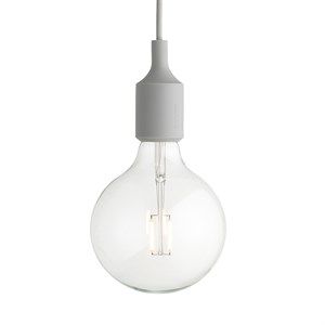 Image of Muuto - E27 Pendant lampe (med LED pære) - Lysegrå