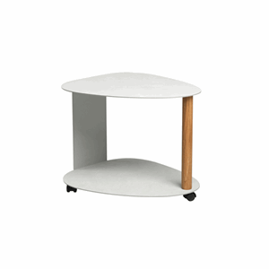 Image of LindDNA - Sofabord - Curve Table - Nupo Metallic/Steel Metallic/Oak Nature