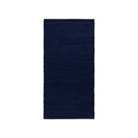 Rug Solid - Bomuldstæppe, ocean blå - 75x200 cm.