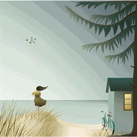 ViSSEVASSE - Plakat "Ocean View" - 40x40 cm