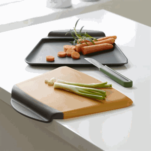 Image of Steel Function - "Roma" - Skærebræt - Orange/Grå
