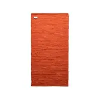 Rug Solid - Bomuldstæppe, orange - 75x300 cm.